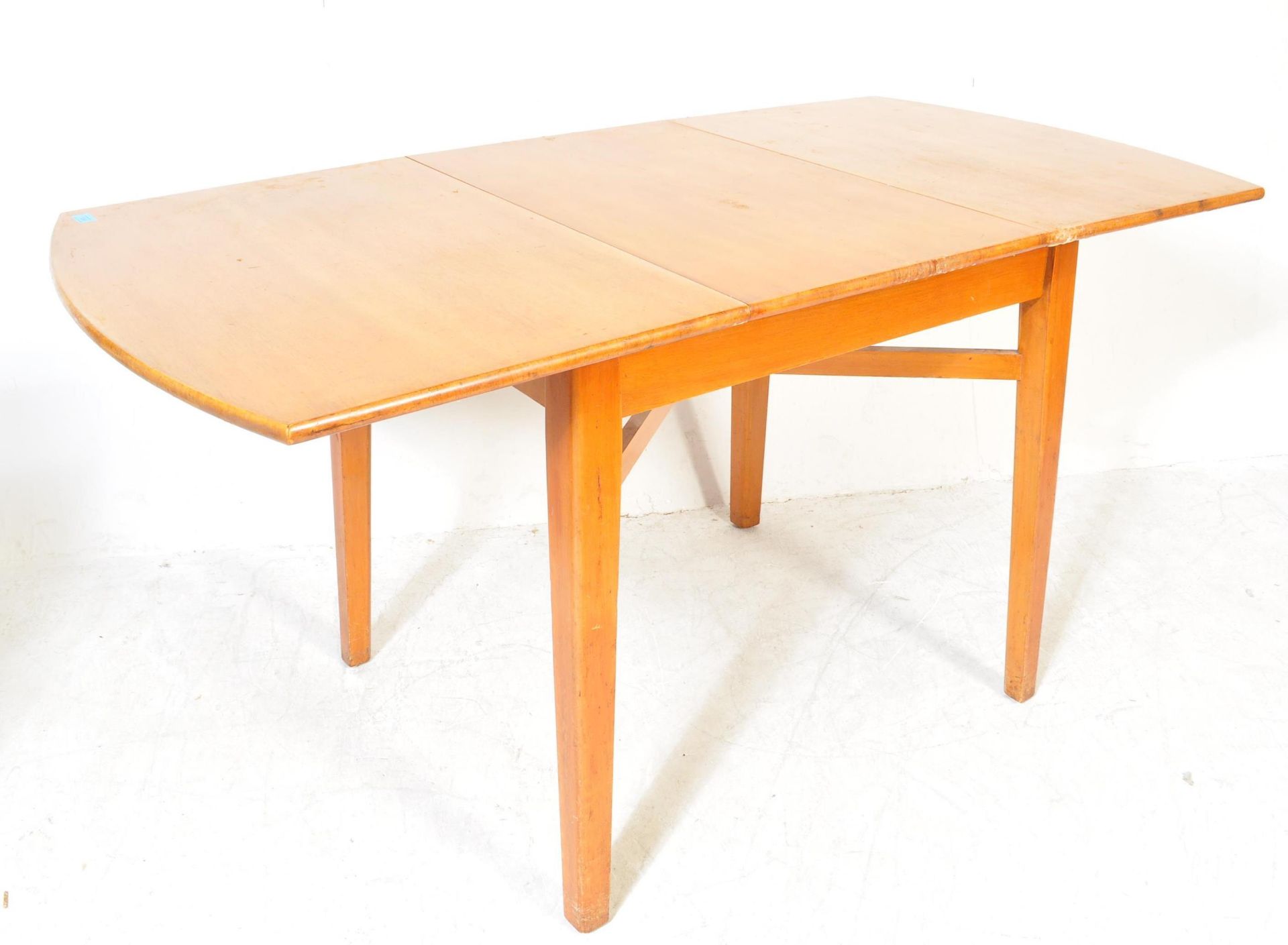 RETRO MID CENTURY TEAK WOOD EXTENDING DINING TABLE - Image 5 of 5