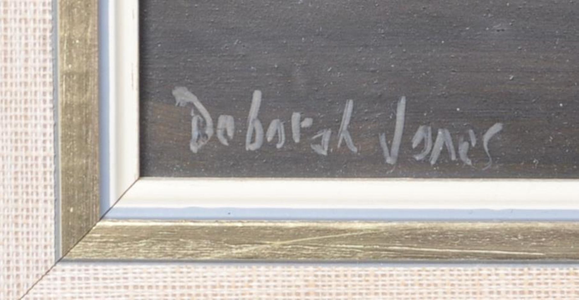 DEBORAH JONES - BRISTOL - 'MINDLE' FLOWERS' OIL ON BOARD PAINTING - Image 3 of 5