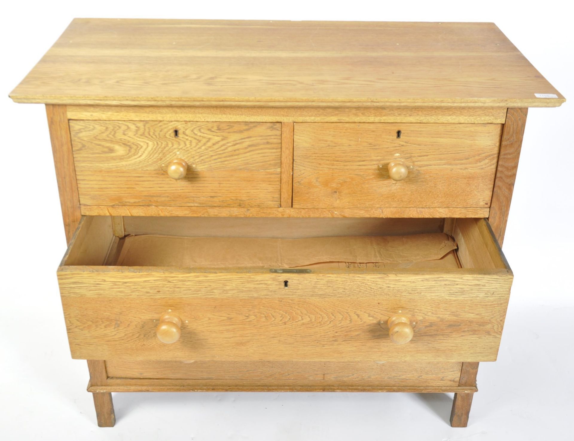 VINTAGE 20TH CENTURY AMERICAN OAK CHEST OF DRAWERS - Image 4 of 5