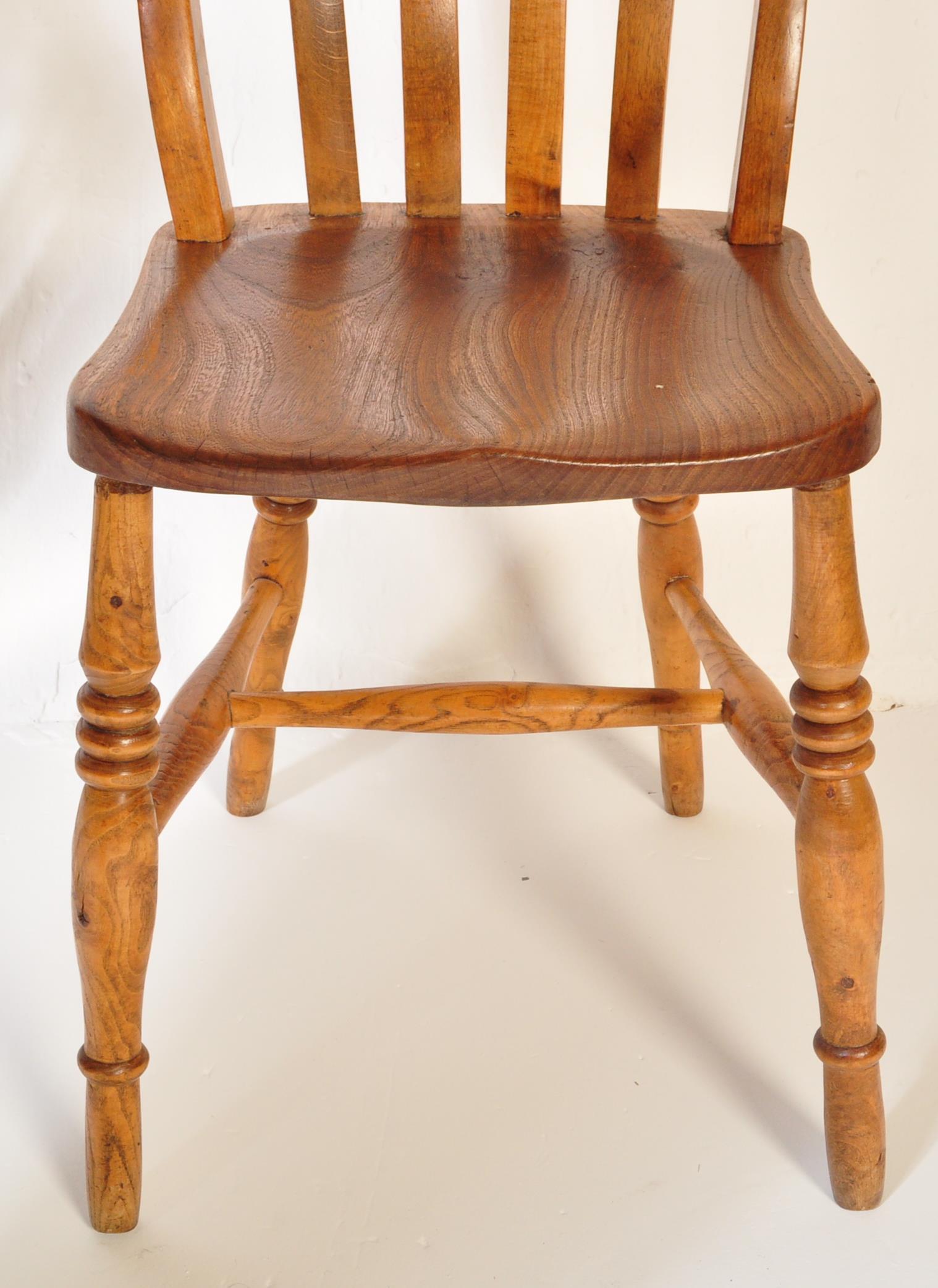 PAIR OF VICTORIAN BEECH & ELM FARMHOUSE WINDSOR CHAIRS - Image 5 of 5
