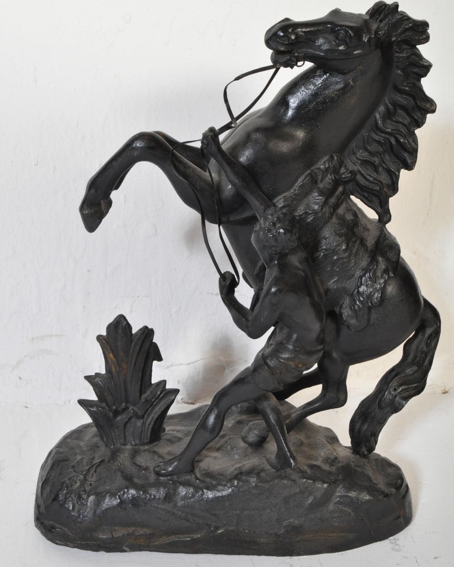 PAIR OF VICTORIAN SPELTER MARLEY HORSES - Image 3 of 6