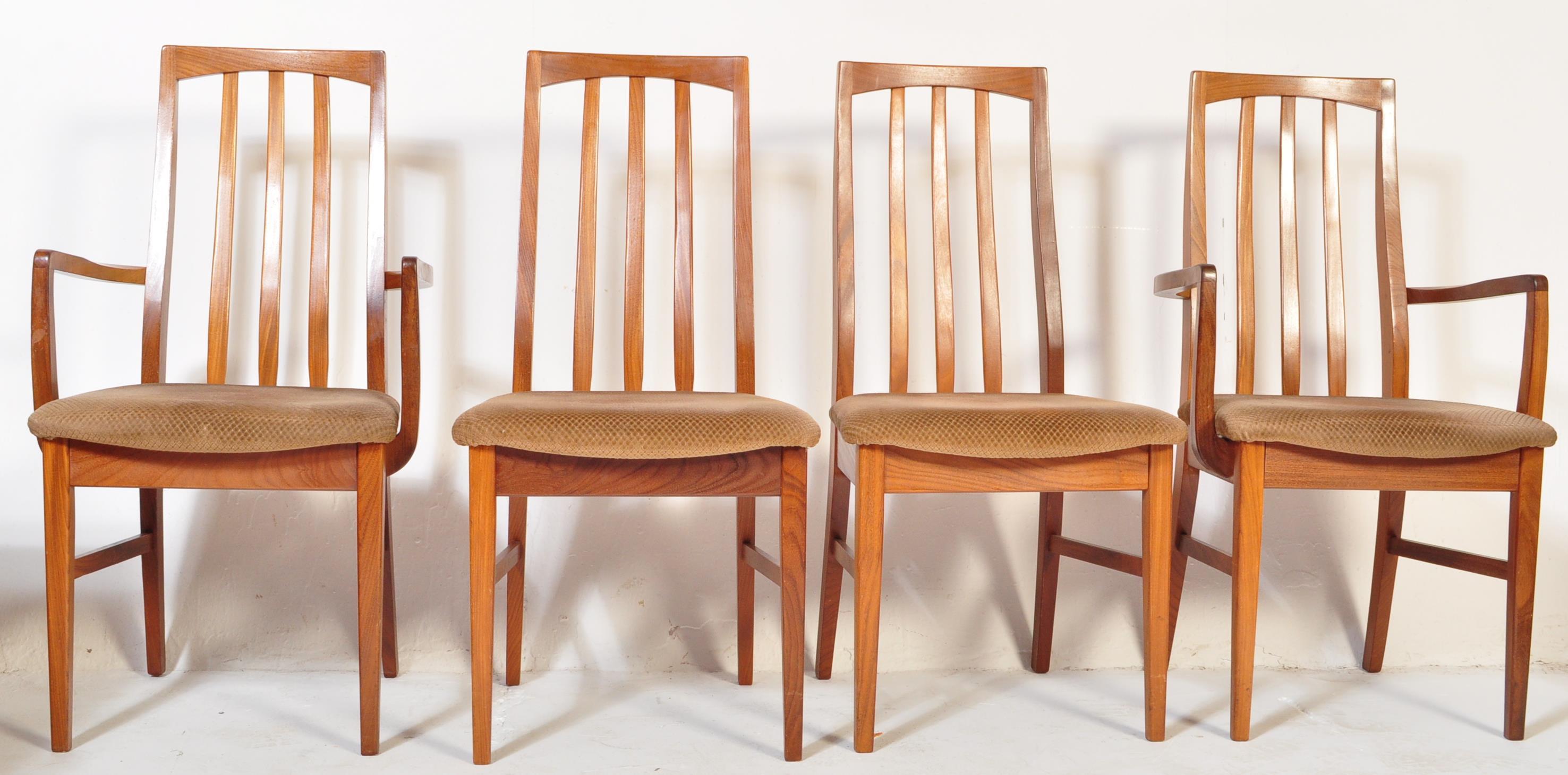 MID CENTURY TEAK WOOD DINING TABLE & G-PLAN CHAIRS - Image 4 of 5