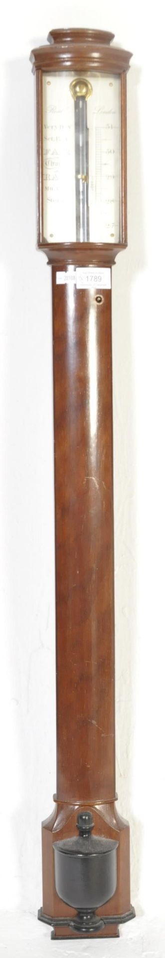 ROSETTI OF LONDON MAHOGANY STICK BAROMETER