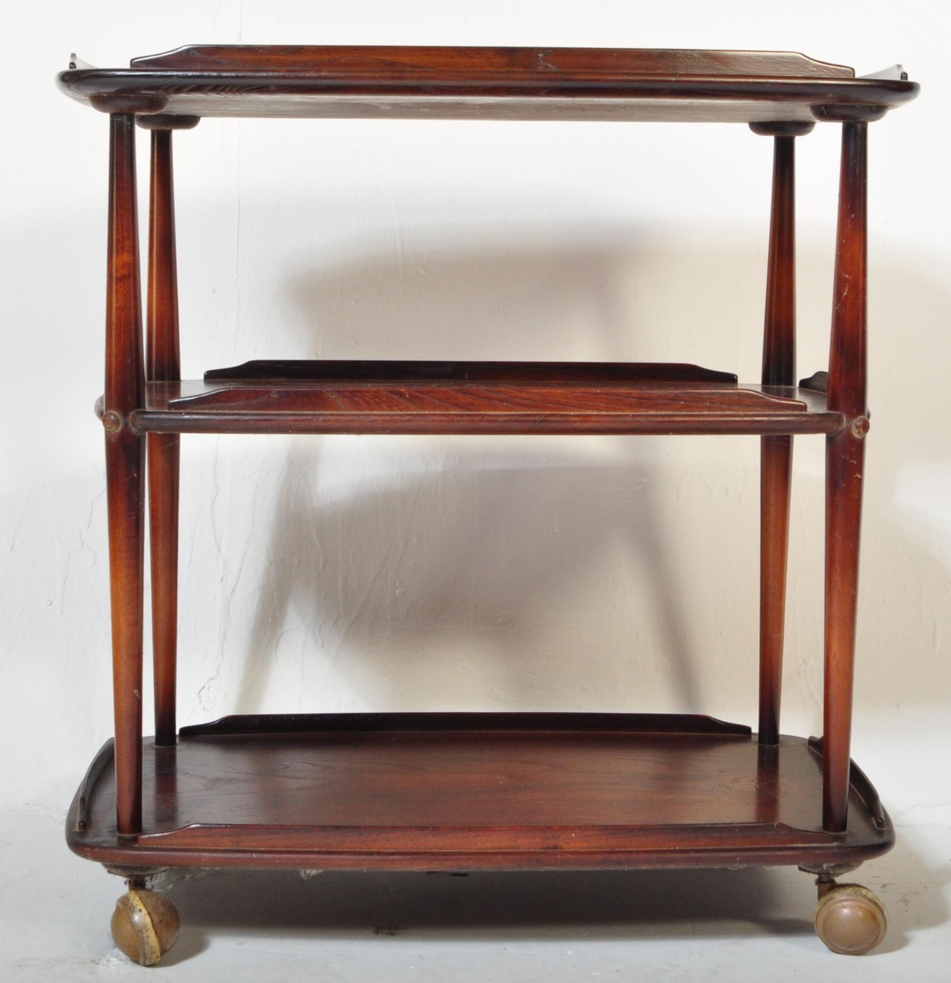 ERCOL MID 20TH CENTURY ELM SERVING TROLLEY - Image 3 of 5