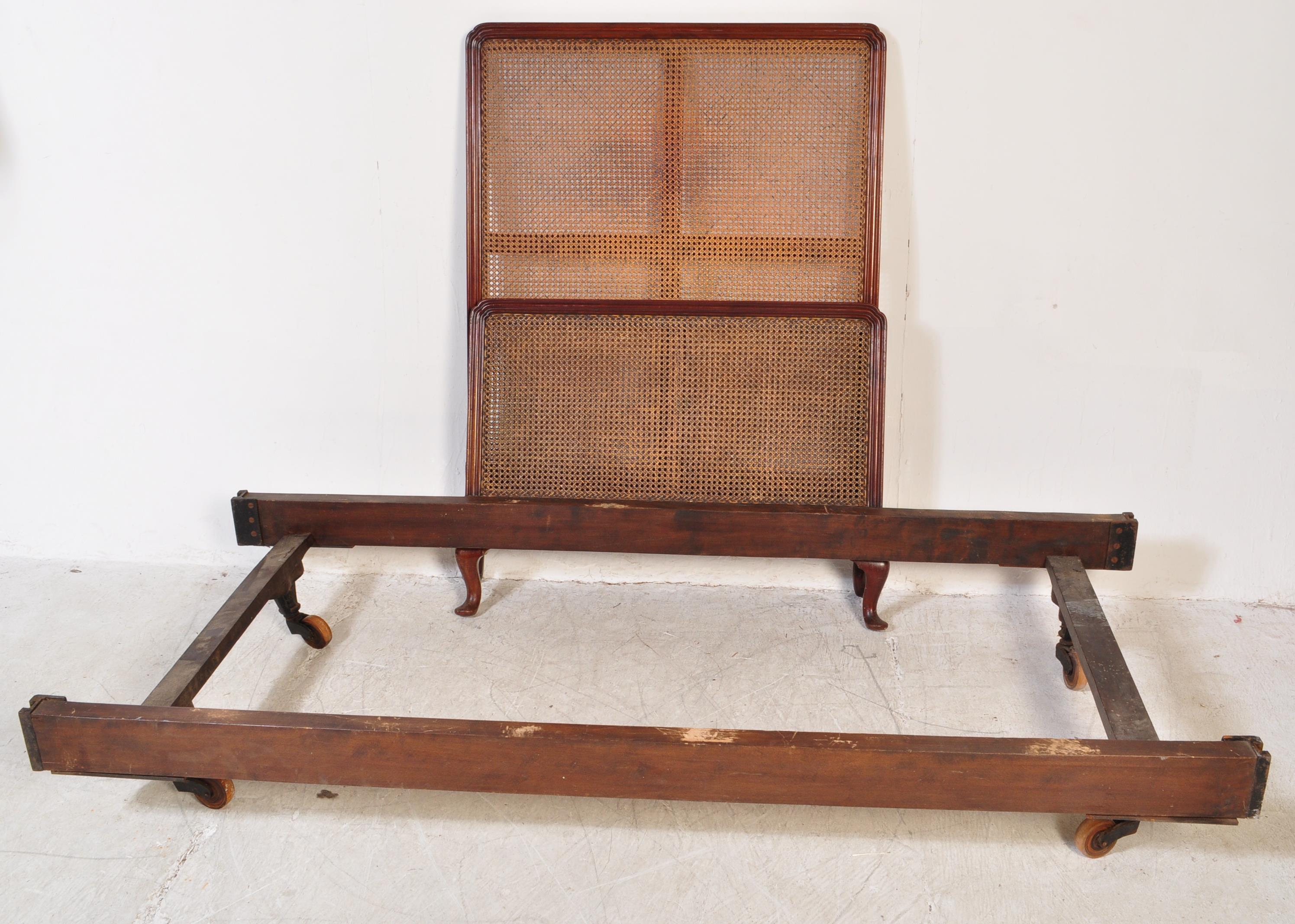 EARLY 20TH CENTURY BERGERE MAHOGANY SINGLE BED FRAME - Image 5 of 5