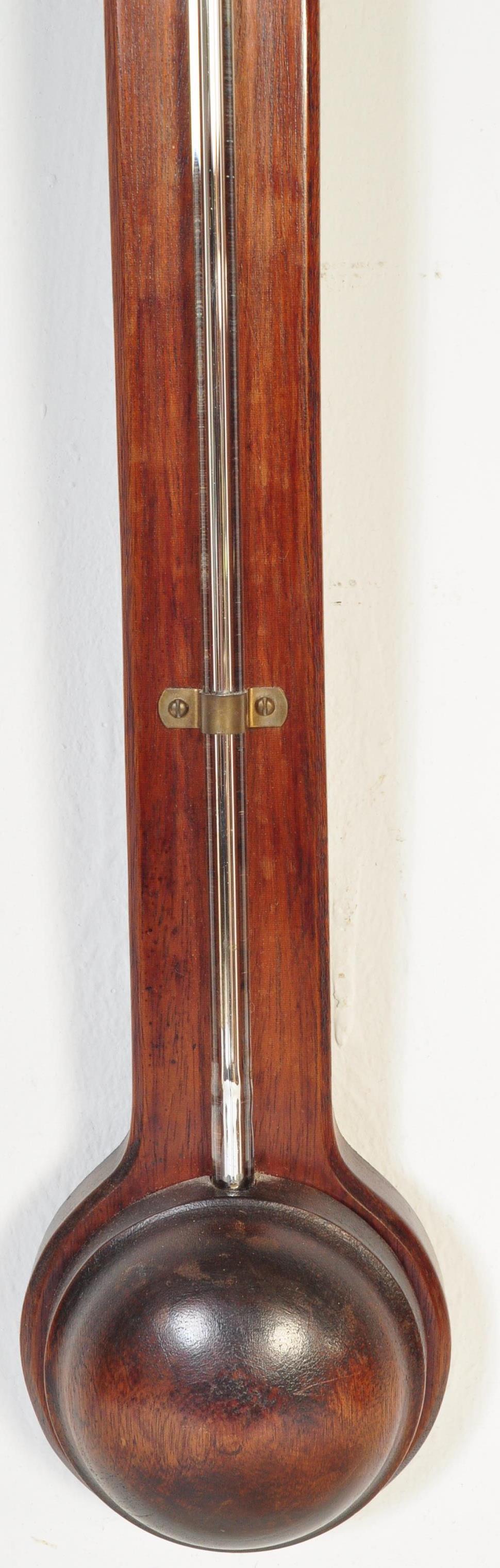 GEORGE III MAHOGANY THOMAS WRIGHT SARUM BAROMETER - Image 3 of 4