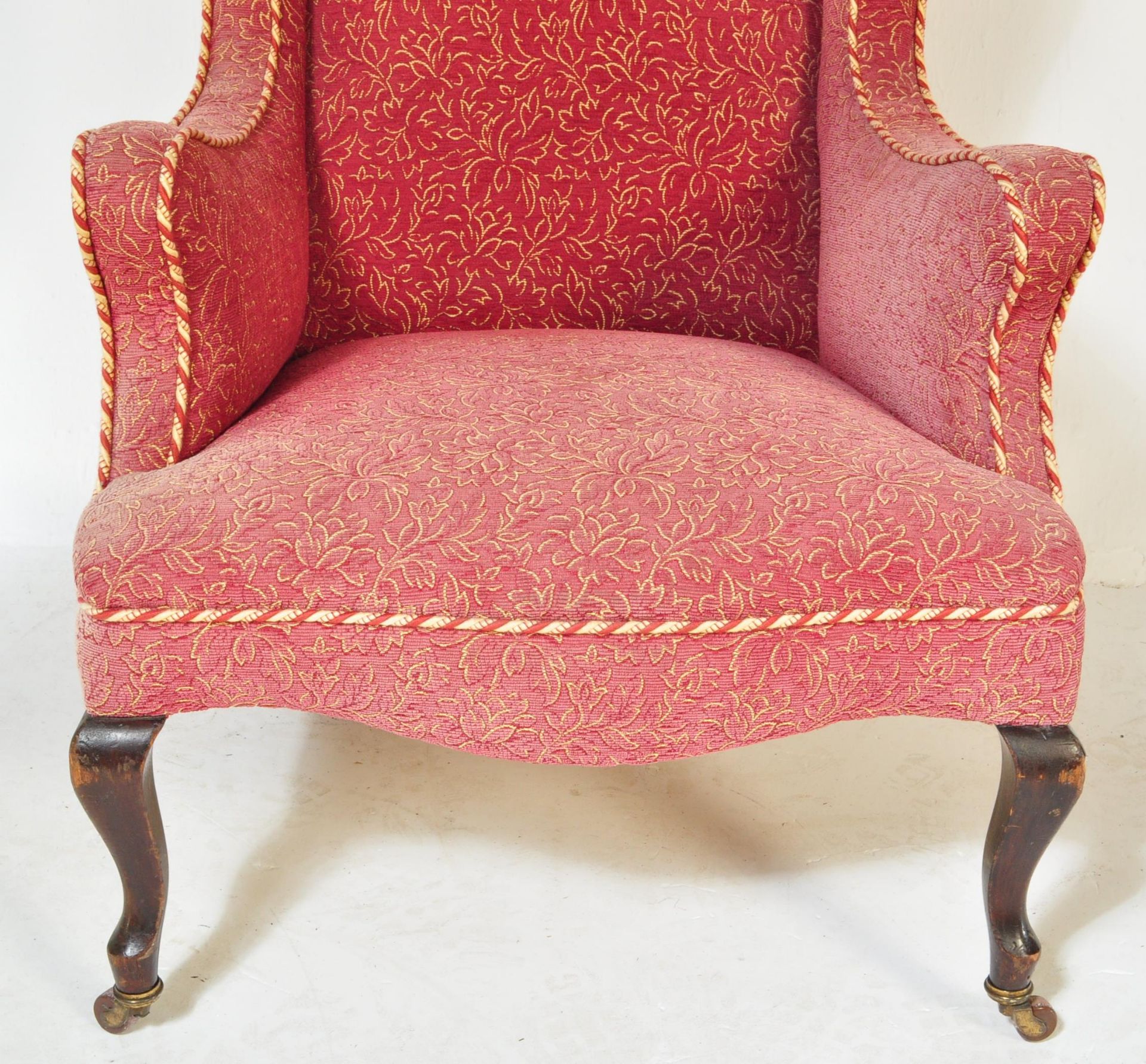 19TH CENTURY VICTORIAN WINGBACK ARMCHAIR - Image 5 of 6