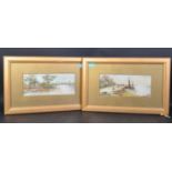 PAIR OF 20TH CENTURY WATERCOLOURS & OTHERS