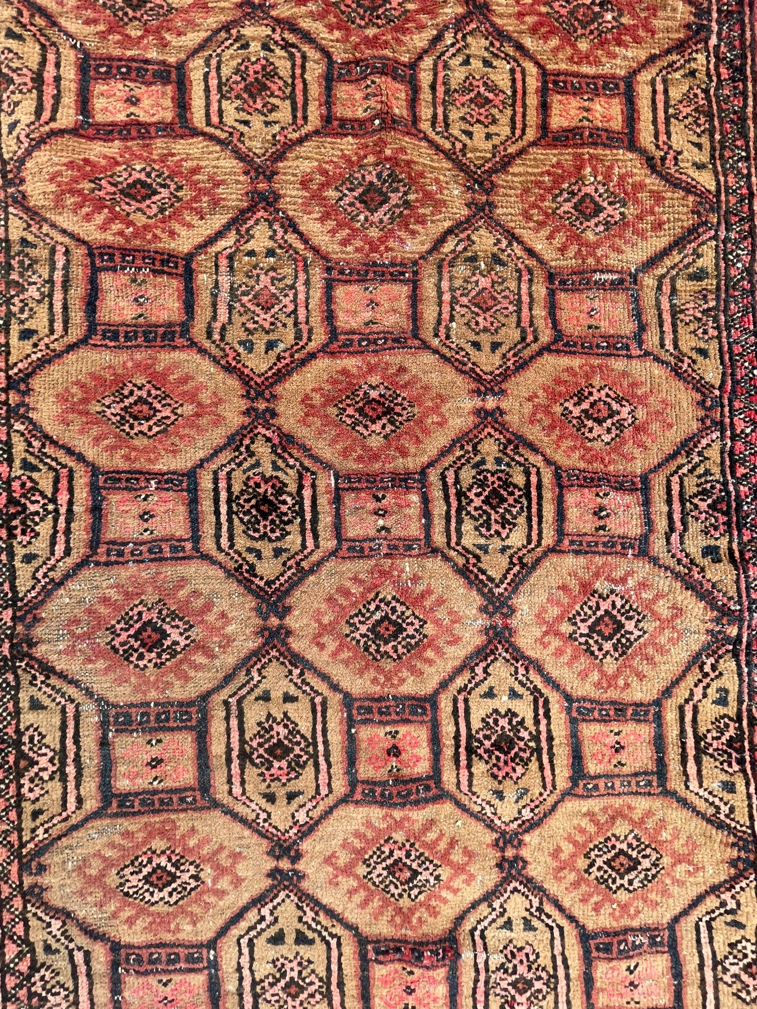 VINTAGE MID 20TH CENTURY AFGHAN BUKHARA FLOOR RUG - Image 2 of 4