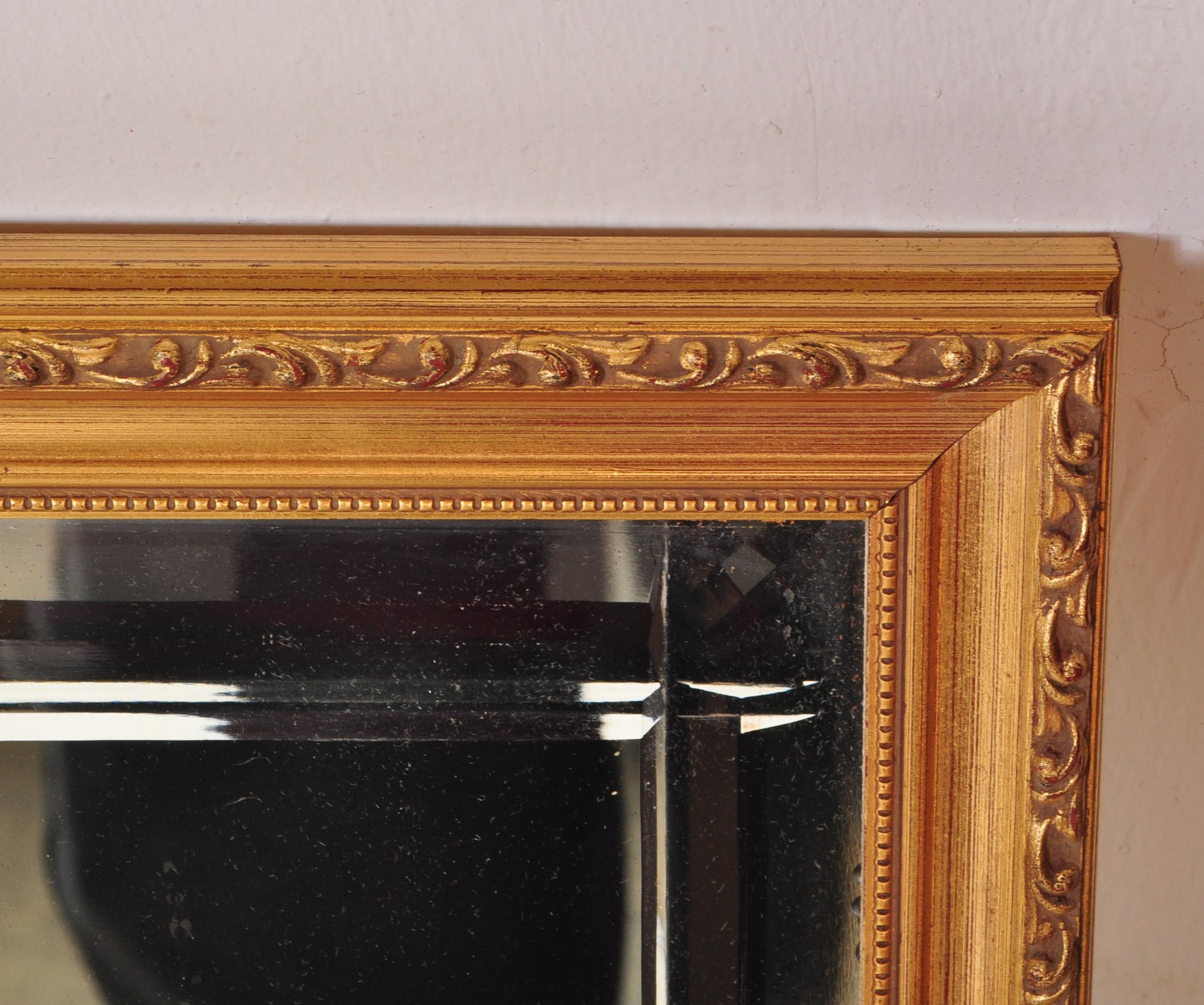 GILT FRAMED BEVELLED EDGE RECTANGULAR WALL MIRROR - Image 2 of 4