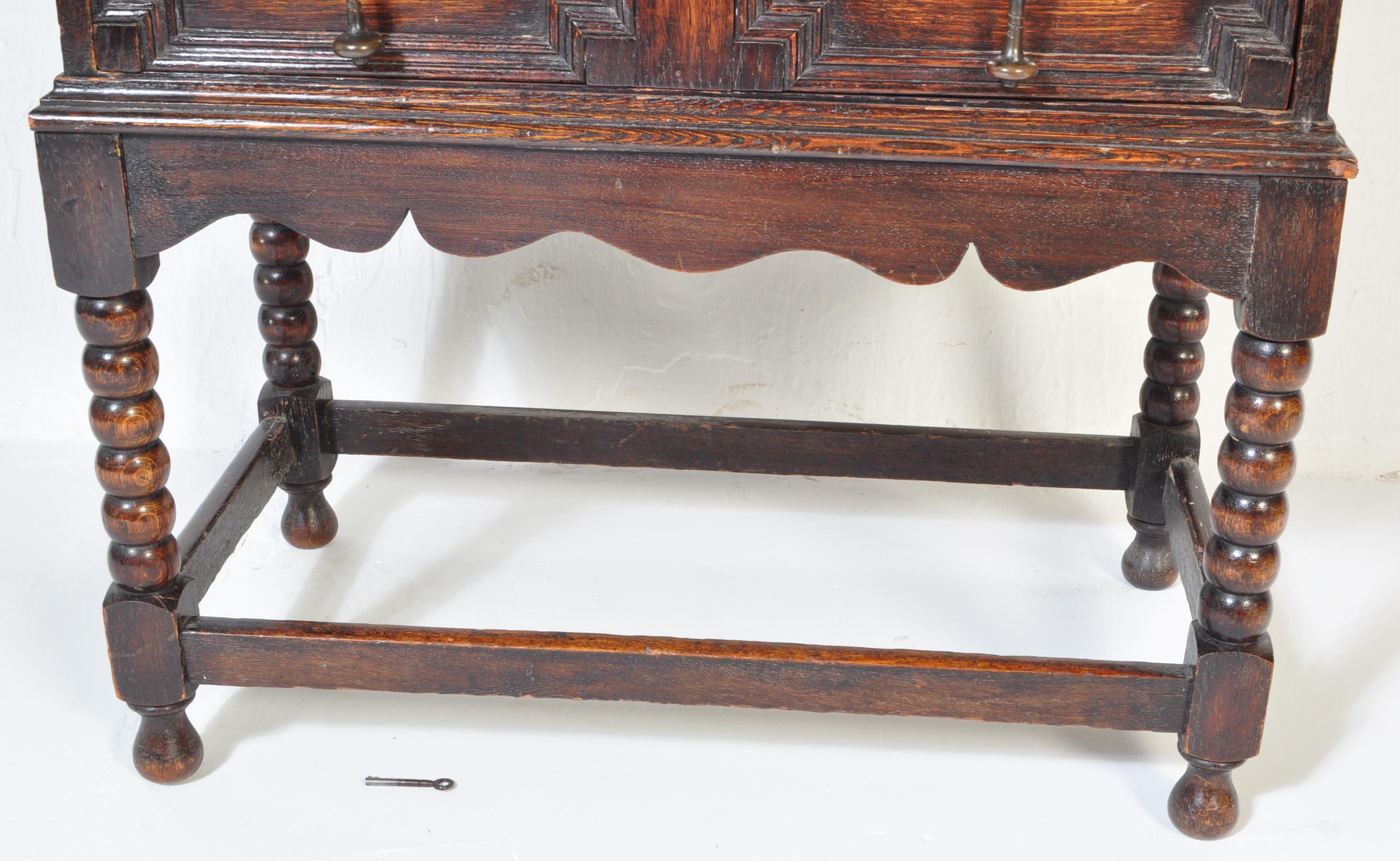 1920'S JACOBEAN REVIVAL OAK BUREAU BOOKCASE - Image 6 of 6