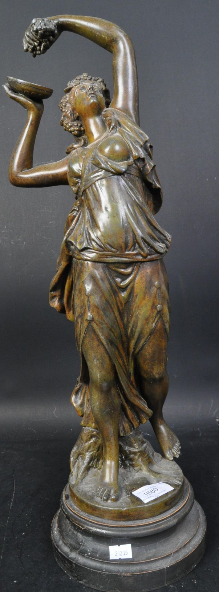 AFTER P. CLODION - ART NOUVEAU BRONZE OF BACCHANTE