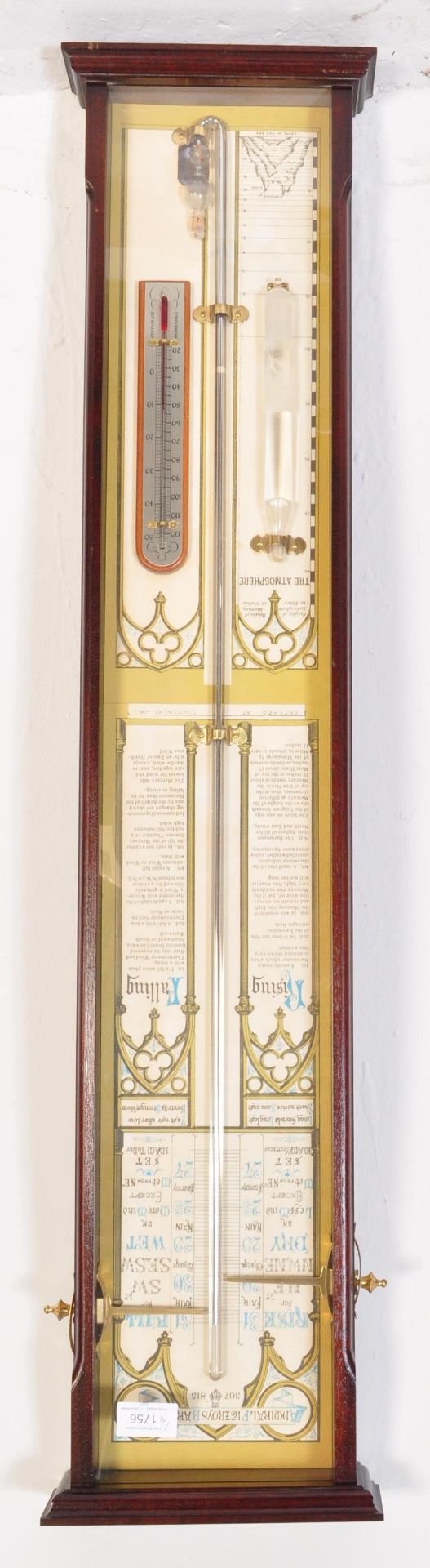 MAHOGANY CASED ADMIRAL FITZROY WALL BAROMETER - Bild 2 aus 6