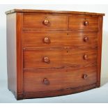 19TH CENTURY MAHOGANY BOW FRONT CHEST OF DRAWERS