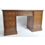 19TH CENTURY VICTORIAN MAHOGANY PEDESTAL DESK