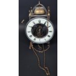 EARLY 20TH CENTURY HANGING SKELETON CLOCK