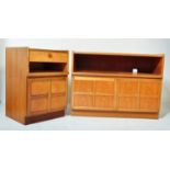 NATHAN FURNITURE - SQUARES RANGE - MID CENTURY BEDISDE & CABINET