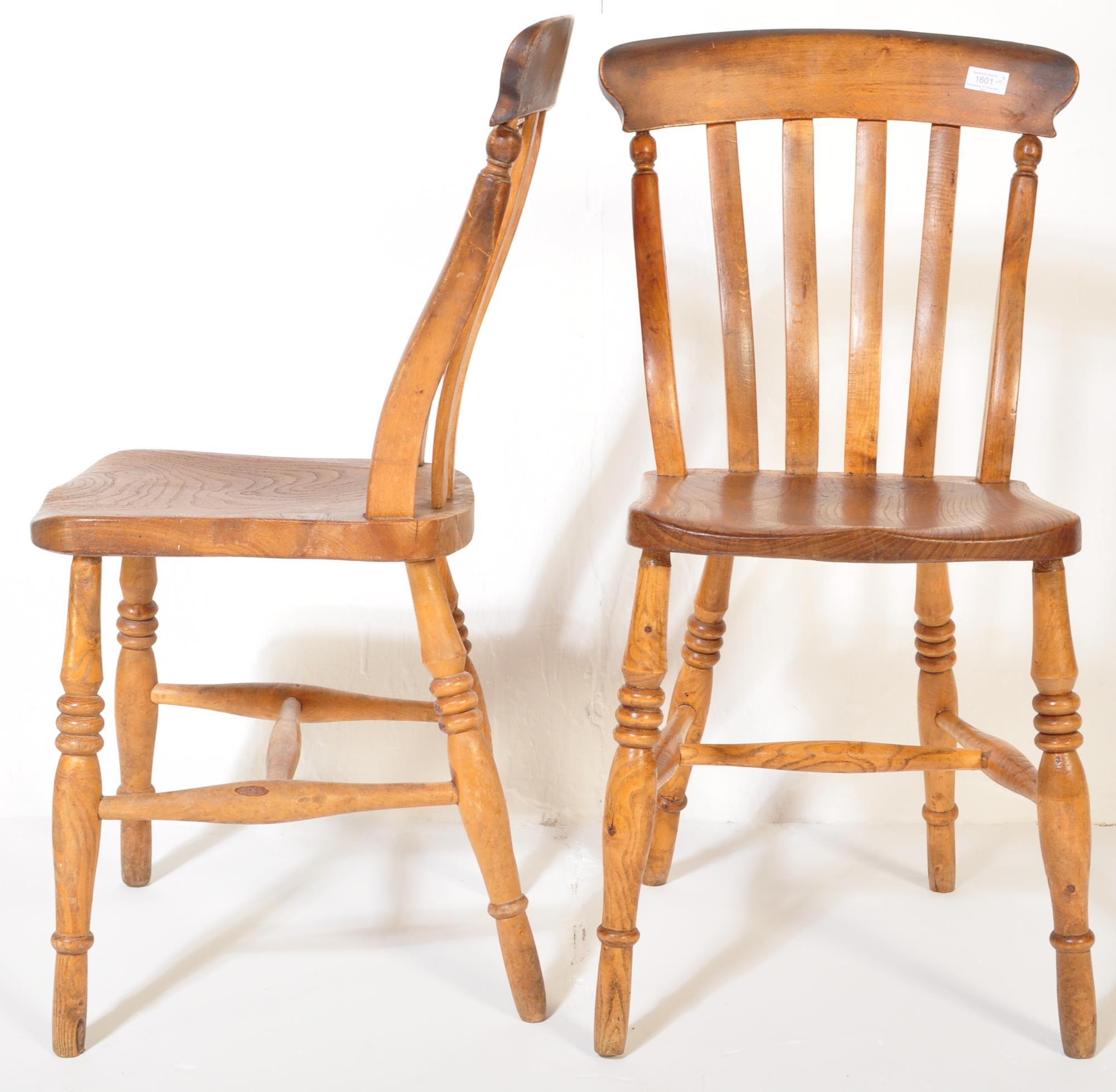 PAIR OF VICTORIAN BEECH & ELM FARMHOUSE WINDSOR CHAIRS - Image 3 of 5
