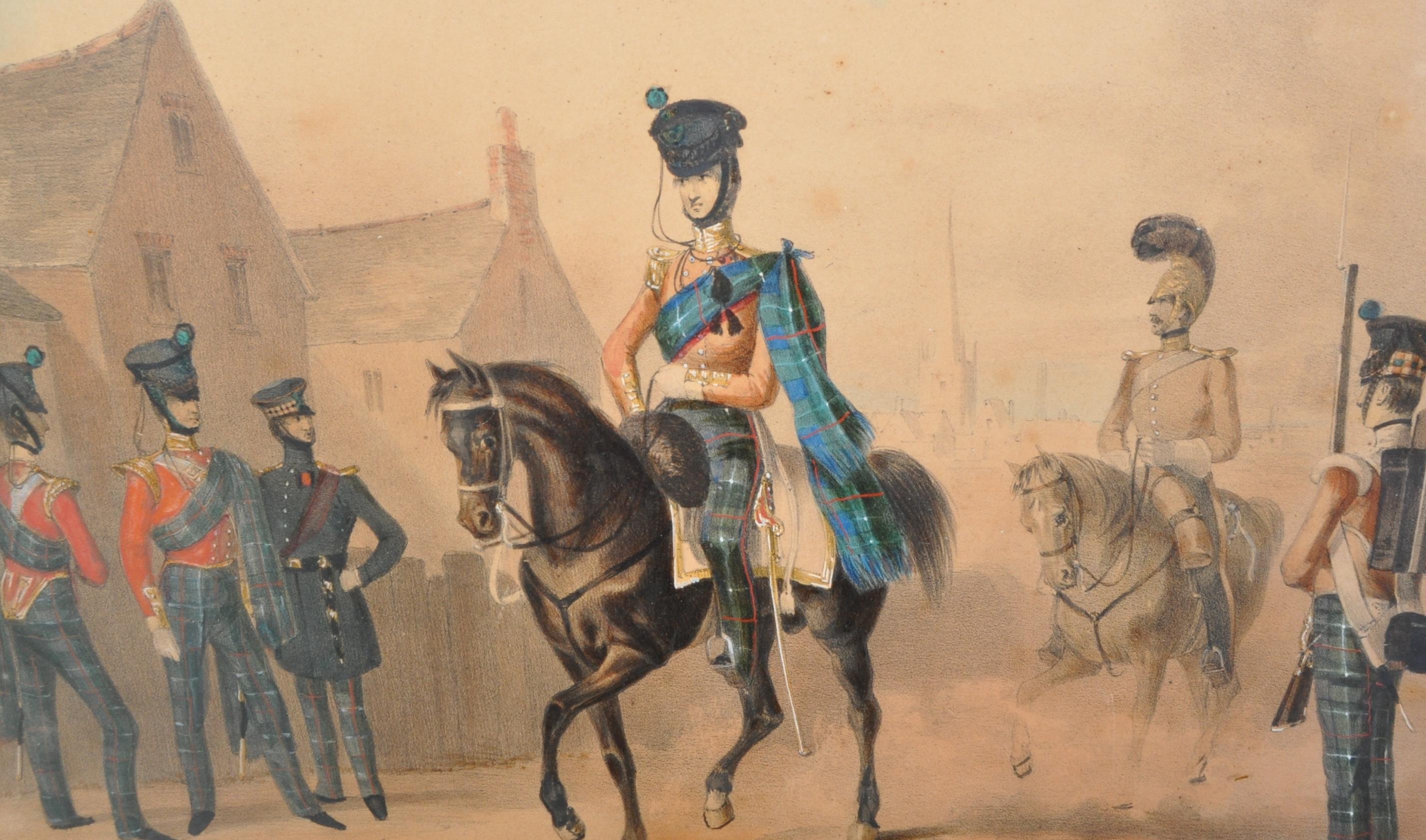 VICTORIAN 19TH CENTURY PAINTING OF MEN ON HORSEBACK - Image 2 of 5