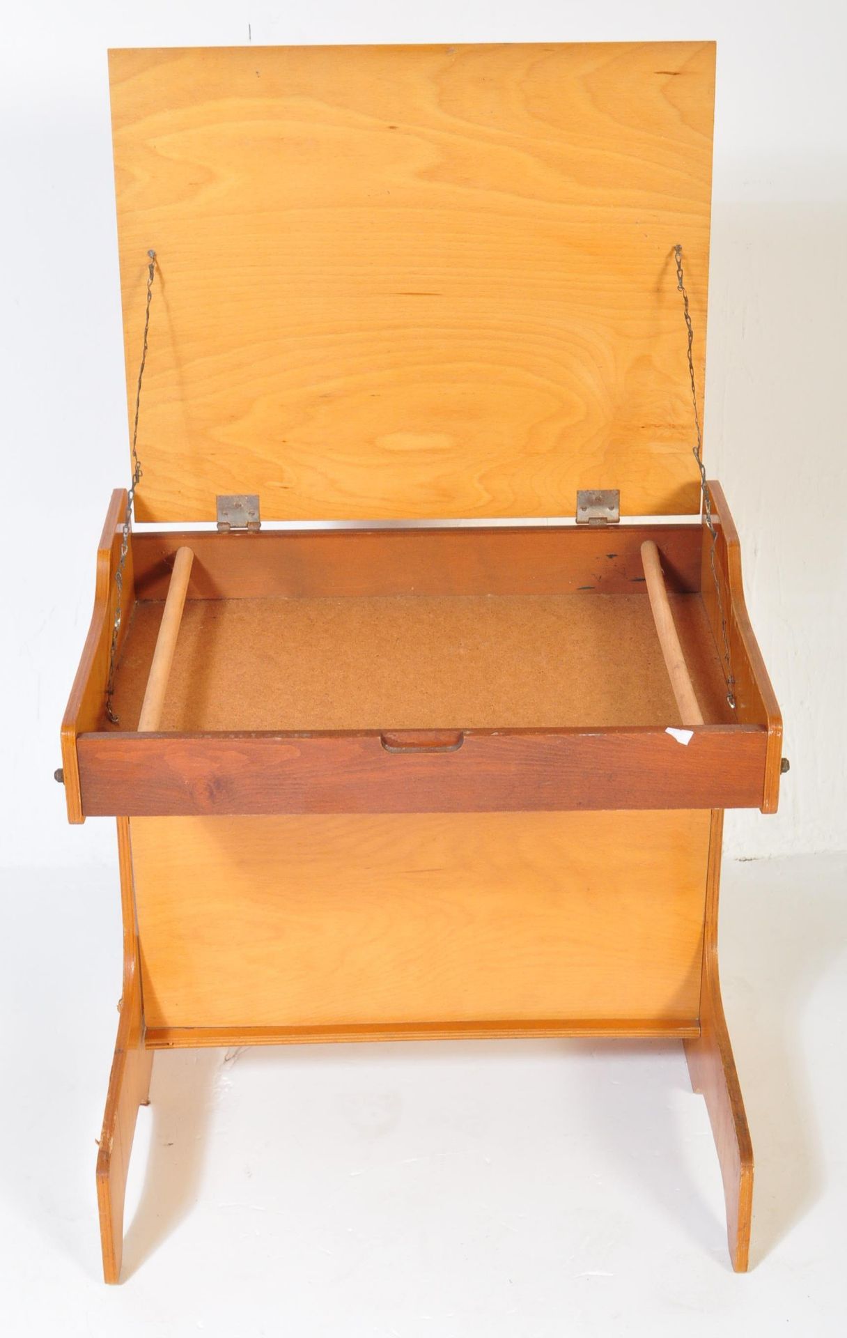 RETRO VINTAGE TEAK WOOD CHILDREN SCHOOL DESK & CHAIR - Image 4 of 5