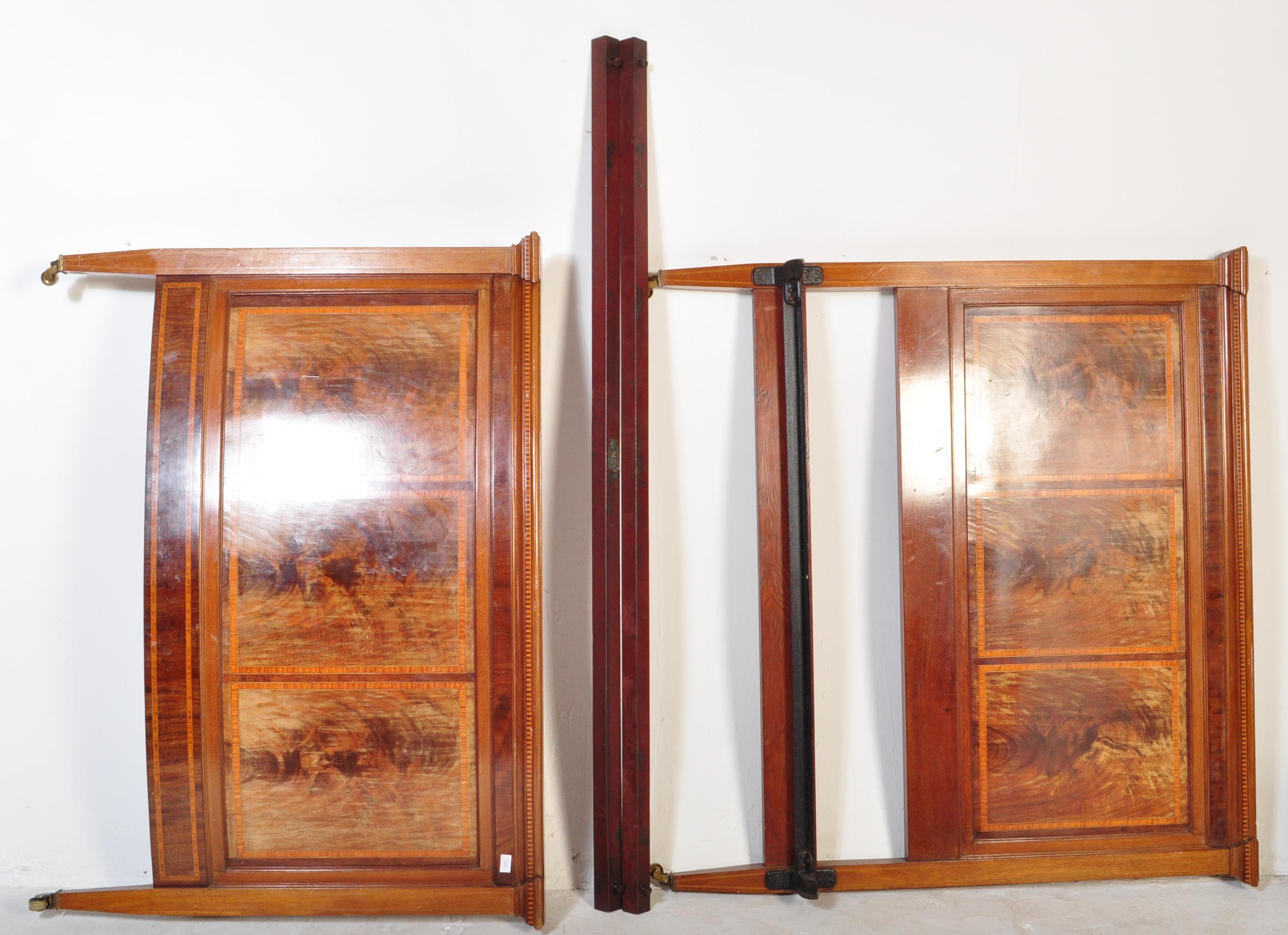 EDWARDIAN INLAID MAHOGANY BEDSTEAD