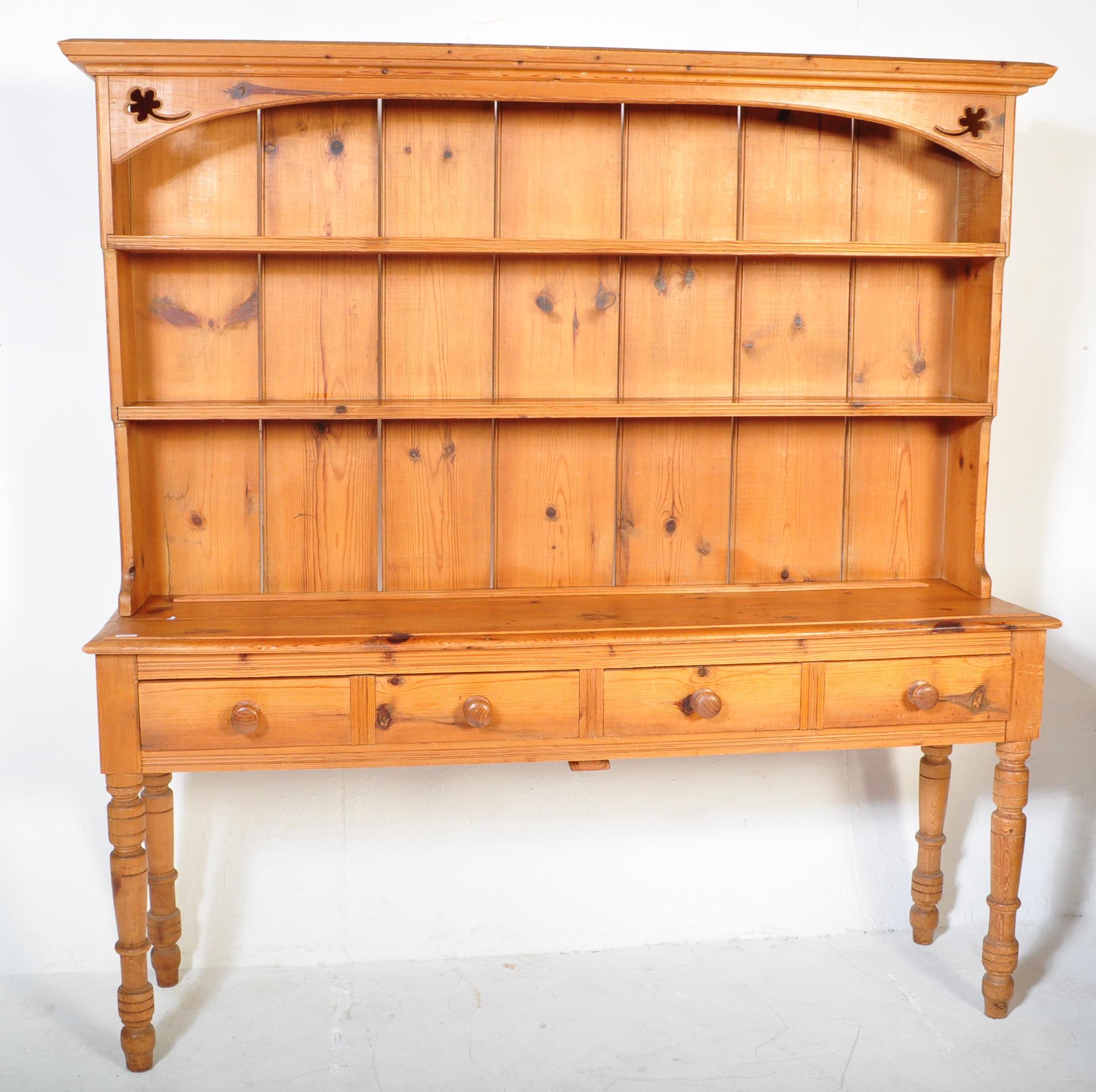 VICTORIAN 19TH CENTURY COUNTRY PINE WELSH DRESSER