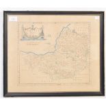 ROB MORDEN - VINTAGE 20TH CENTURY MAP OF SOMERSET