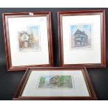 COLLECTION OF THREE WOVEN SILK PICTURES COVENTRY