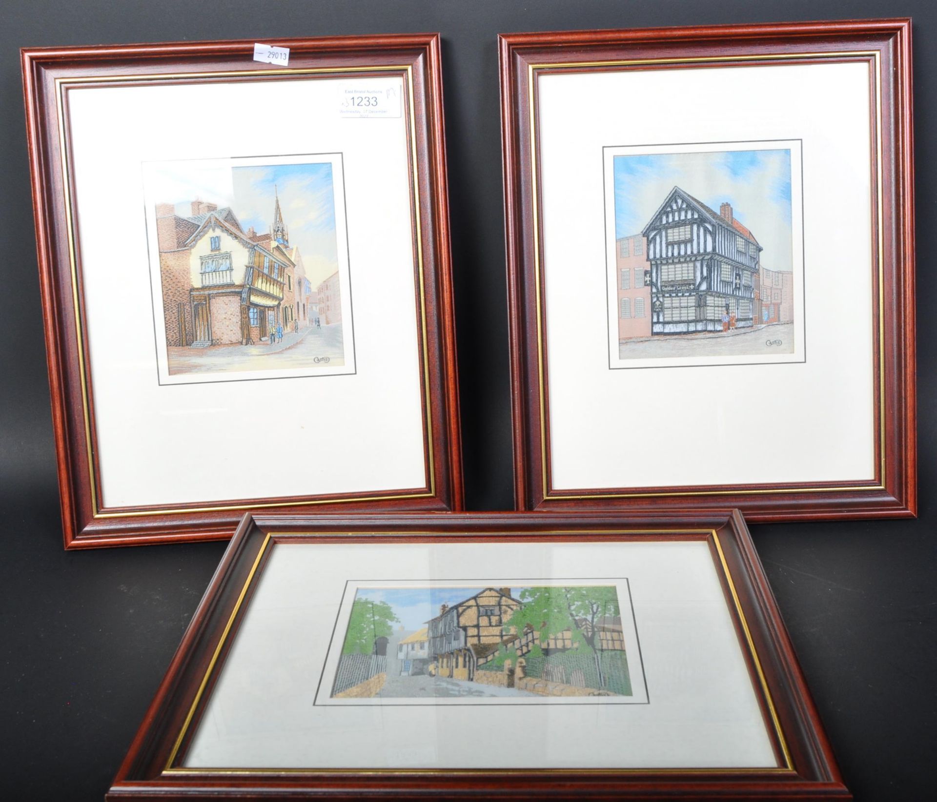 COLLECTION OF THREE WOVEN SILK PICTURES COVENTRY