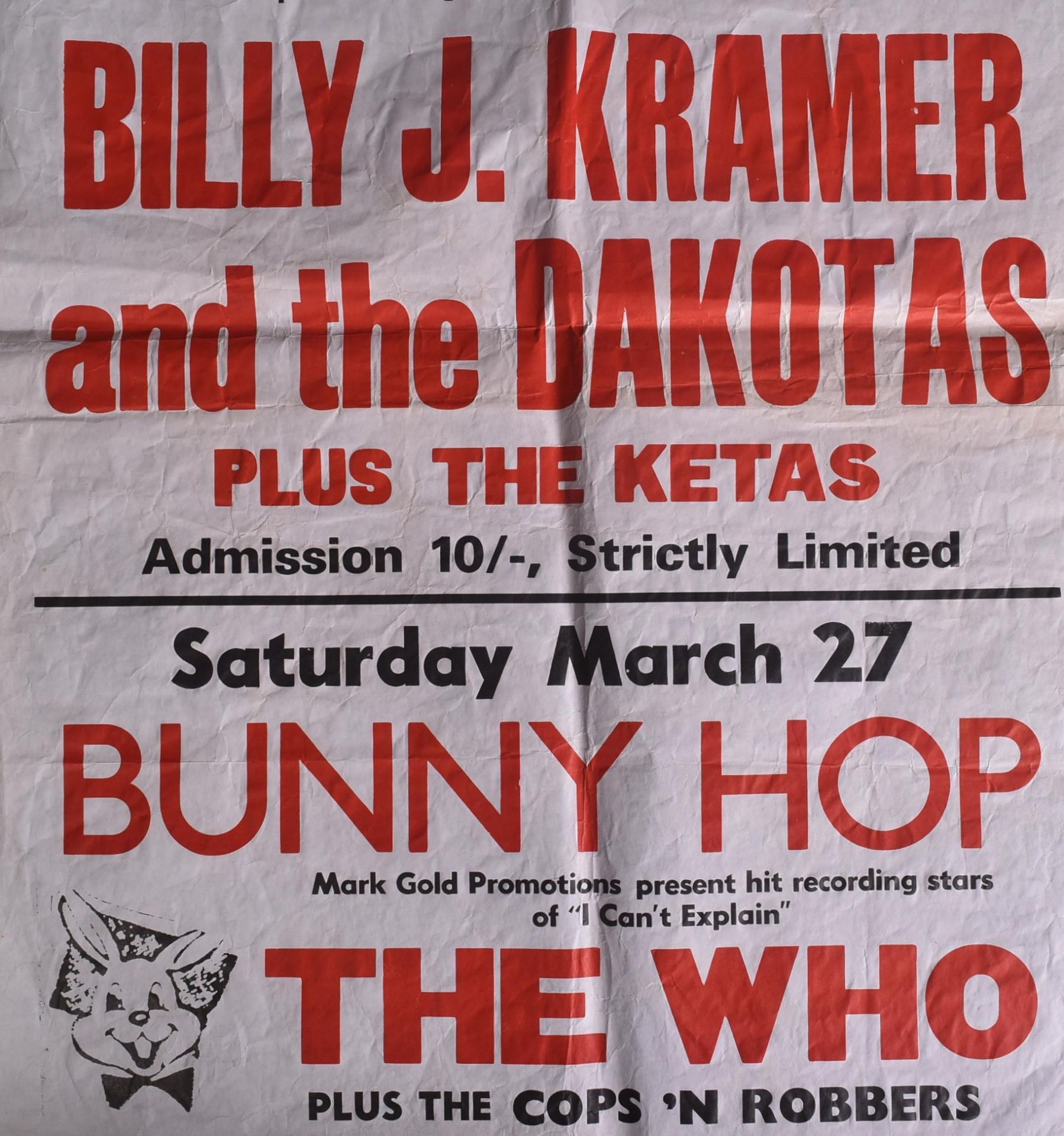 THE WHO - MUSIC POSTER FROM BISHOP'S STORTFORD - Image 5 of 5