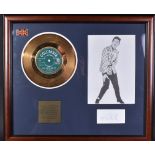 CLIFF RICHARD - PRESENTATION GOLD DISC WITH AUTOGRAPH