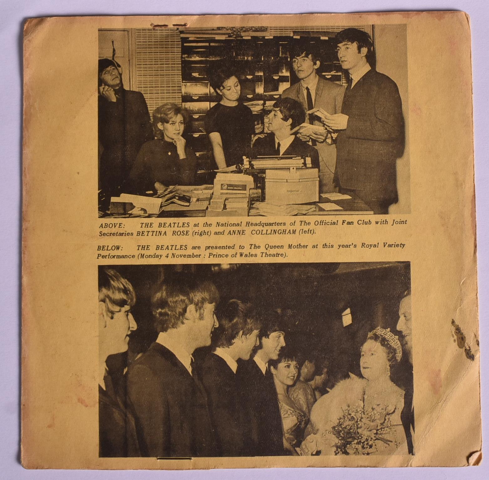 THE BEATLES - ORIGINAL 1963 OFFICIAL FAN CLUB FLEXI DISC RECORD - Image 4 of 4