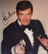 SIR ROGER MOORE - JAMES BOND 007 - AUTOGRAPHED 8X10" - AFTAL