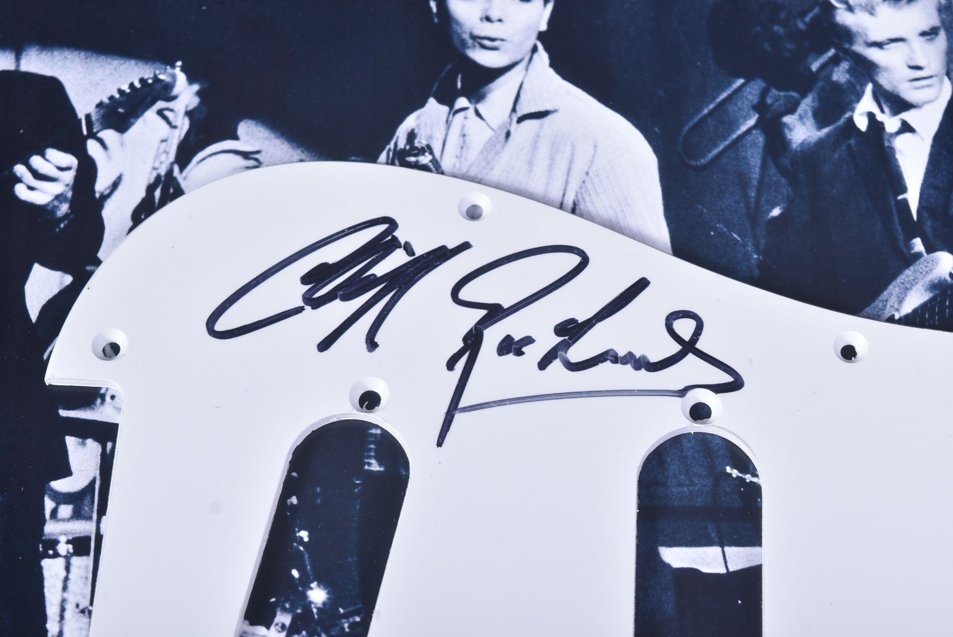 CLIFF RICHARD & THE SHADOWS - AUTOGRAPHED GUITAR PICKGUARD - Image 2 of 4