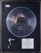 CLIFF RICHARD - ORIGINAL EMI PRESENTATION SILVER DISC