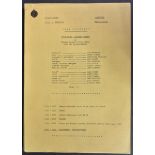 THE GOODIES (BBC 1970-1982) – ORIGINAL CAMERA SCRIPT