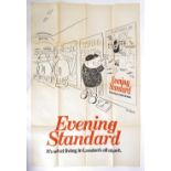 EVENING STANDARD NEWSPAPER - VINTAGE UNDERGROUND TUBE POSTER