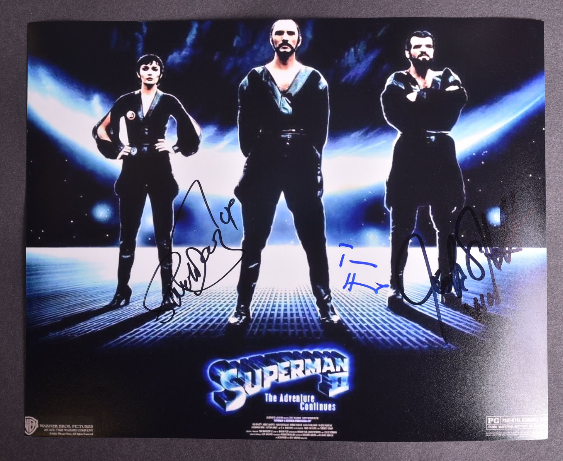 SUPERMAN II (1980) - TRIPLE-AUTOGRAPHED 8X10" PHOTO - ACOA