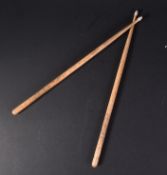 THE WHO - KEITH MOON - ORIGINAL STAGE USED DRUMSTICKS