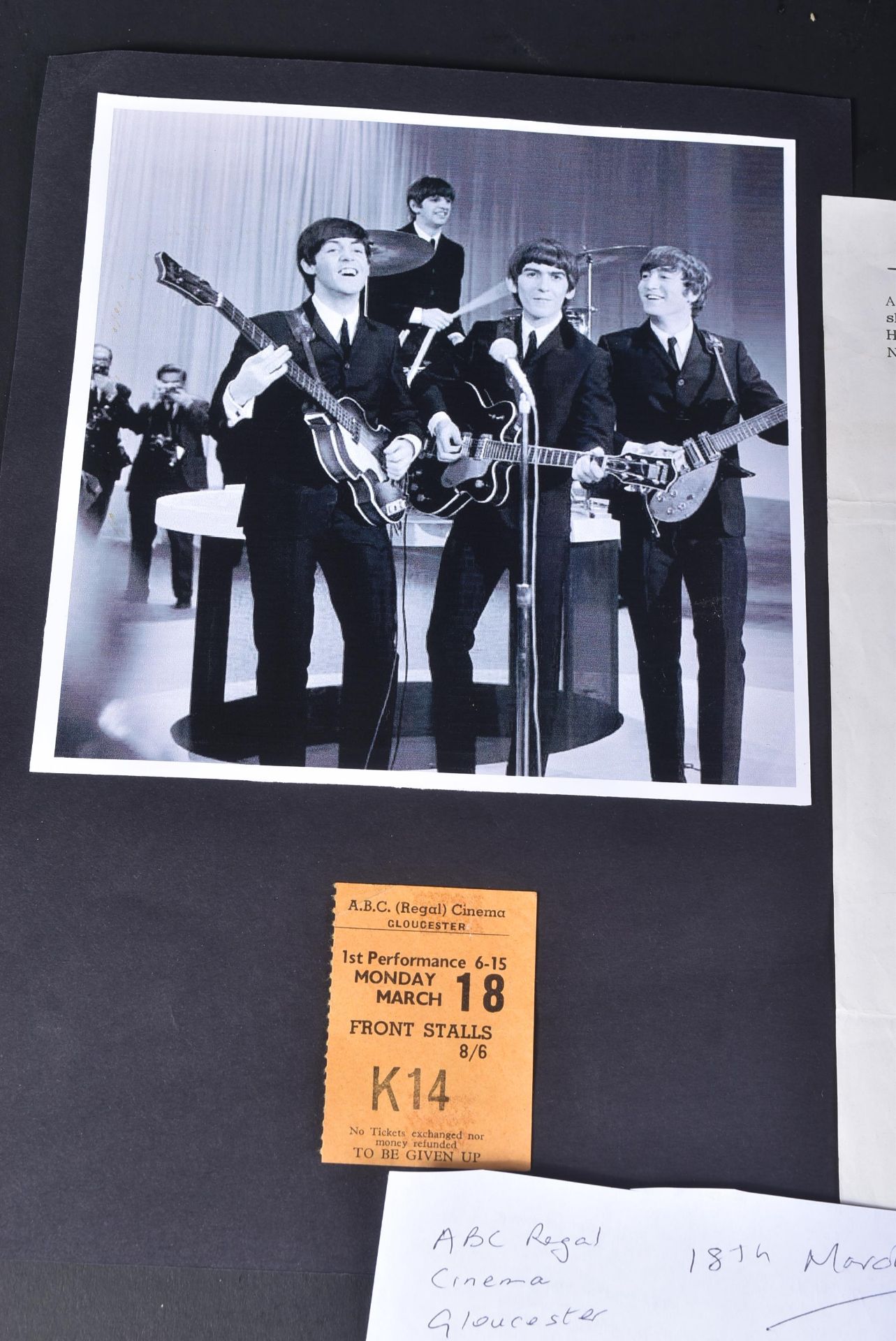 THE BEATLES - ORIGINAL TICKET STUB & FAN CLUB LETTER - Image 4 of 4