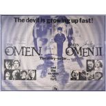 THE OMEN / OMEN II - AUTOGRAPHED ORIGINAL QUAD POSTER