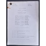 THE GOODIES (BBC 1970-1982) – ORIGINAL CAMERA SCRIPT