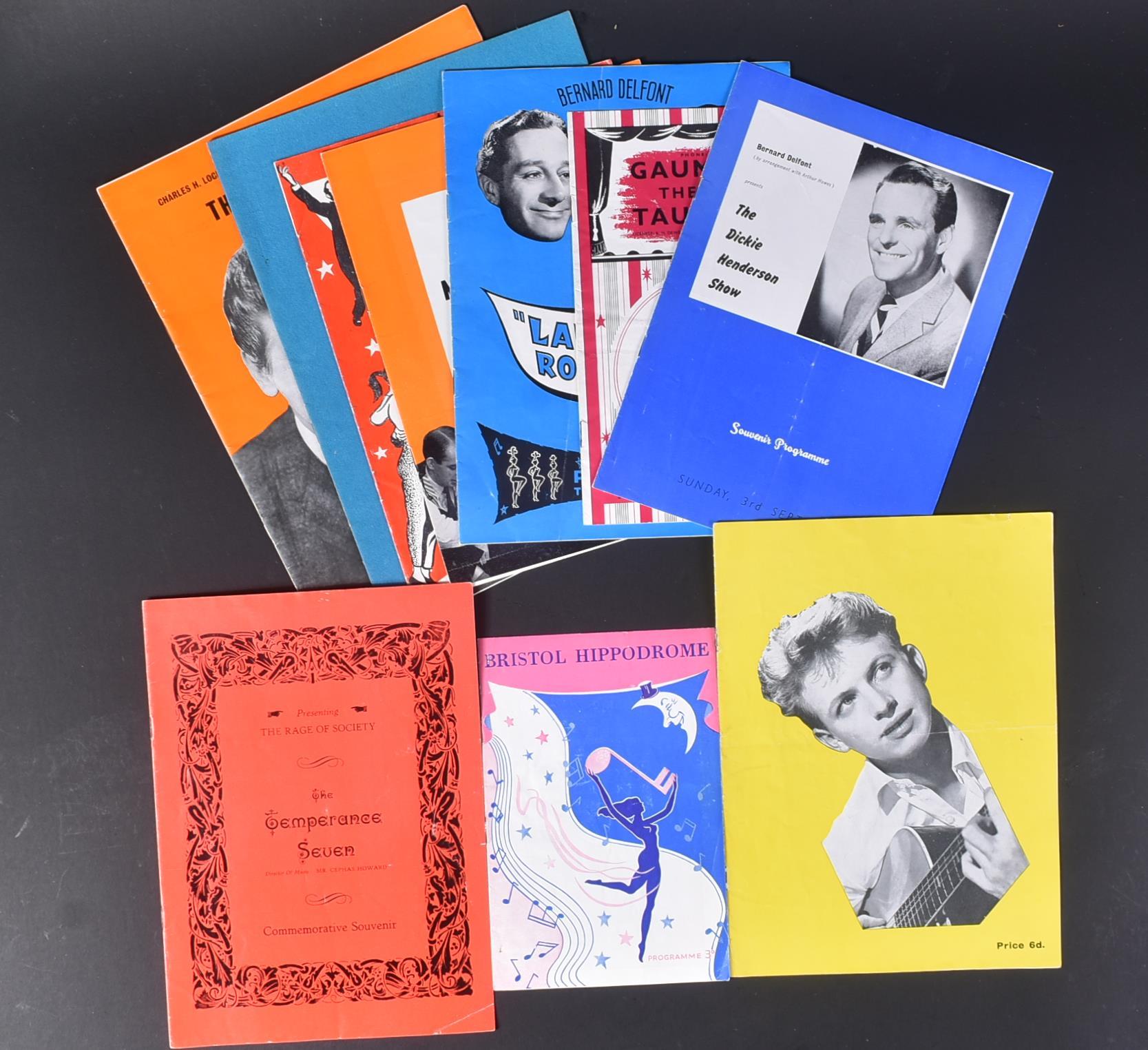 MUSIC MEMORABILIA - 1950S / 1960S CONCERT PROGRAMMES