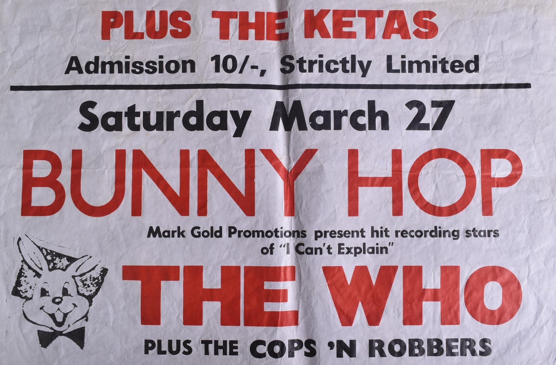 THE WHO - MUSIC POSTER FROM BISHOP'S STORTFORD - Image 4 of 5