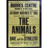 MUSIC POSTER - THE ANIMALS - BISHOP'S STORTFORD 1965