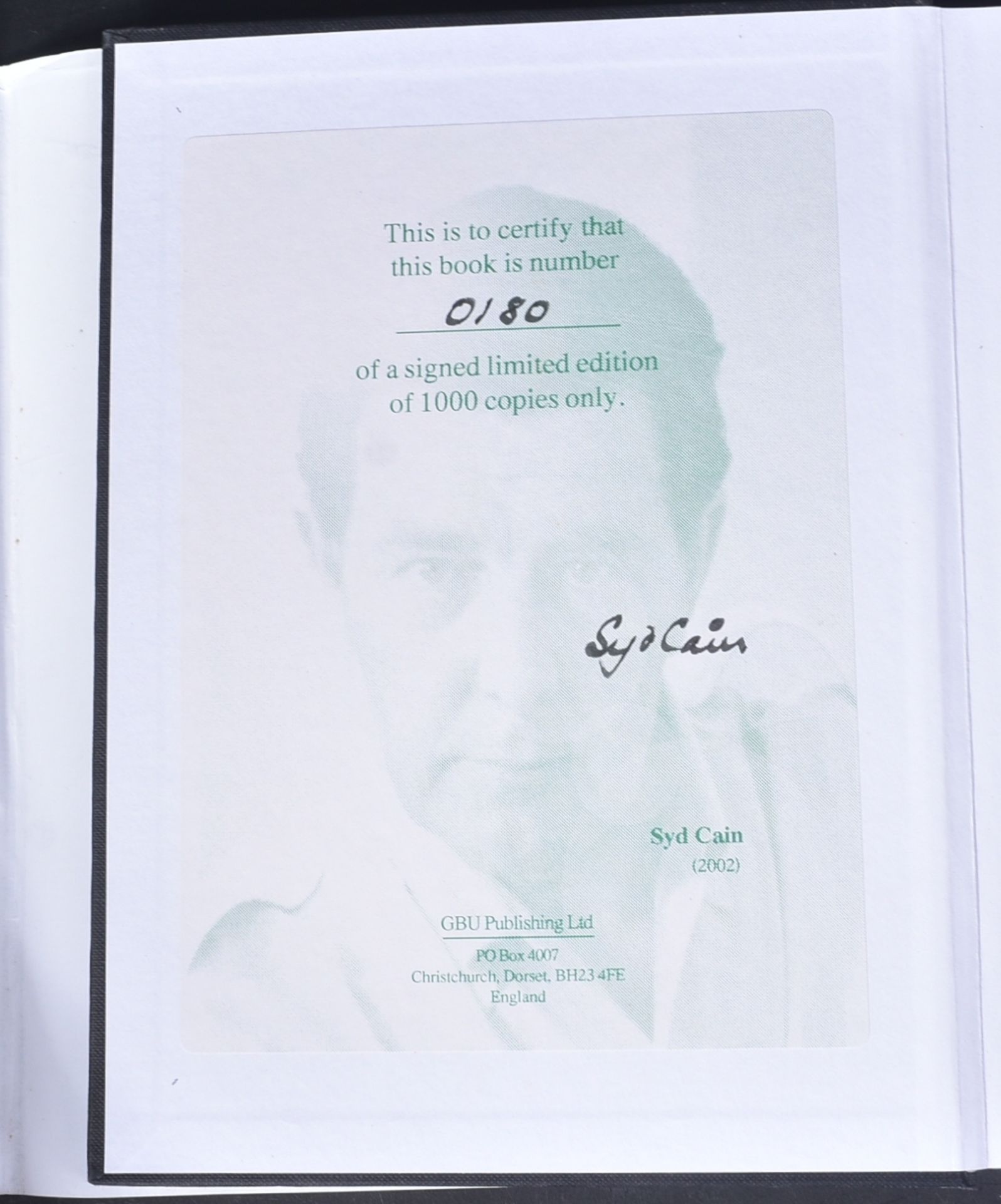 LIMITED EDITION SIGNED BOOK BY SYD CAIN - NOT FORGETTING JAMES BOND - Image 2 of 3