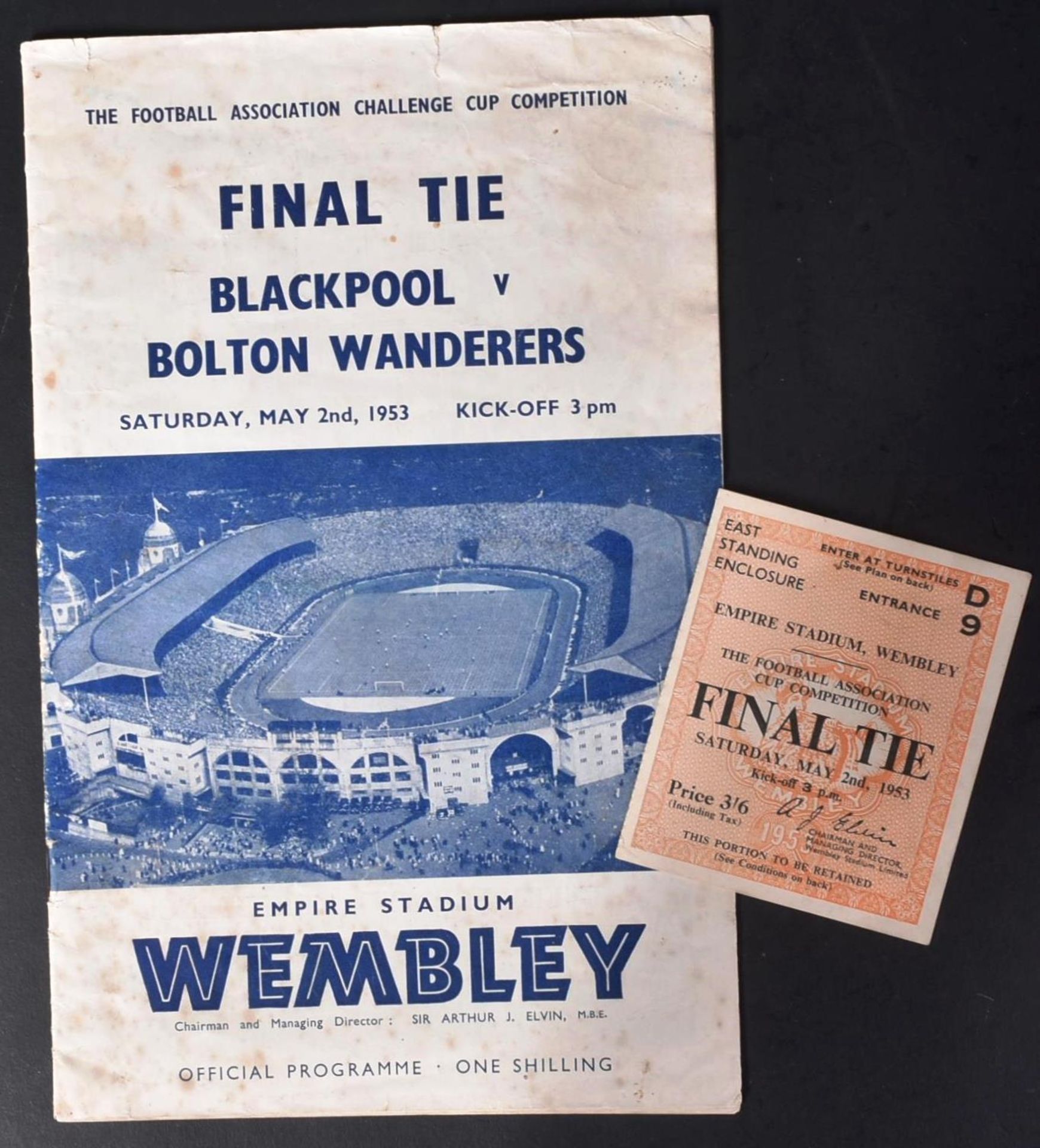 FOOTBALL PROGRAMMES - FINAL TIE MAY 2ND 1953