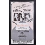 REX HARRISON & CLAUDETTE COLBERT - AUTOGRAPHED THEATRE POSTER