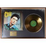 CLIFF RICHARD - PRESENTATION GOLD LP RECORD & AUTOGRAPH