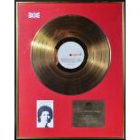 CLIFF RICHARD - SILVER - ORIGINAL EMI PRESENTATION GOLD DISC